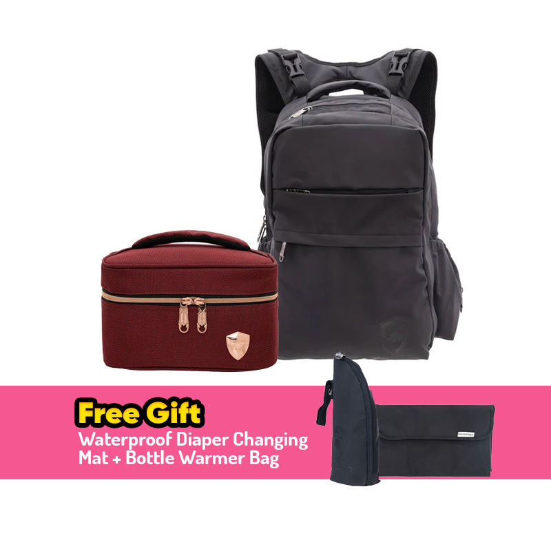 Princeton Urban Reborn Series + Single Layer Cooler Bag + FREE Waterproof Diaper Changing Mat + Bottle Warmer Bag